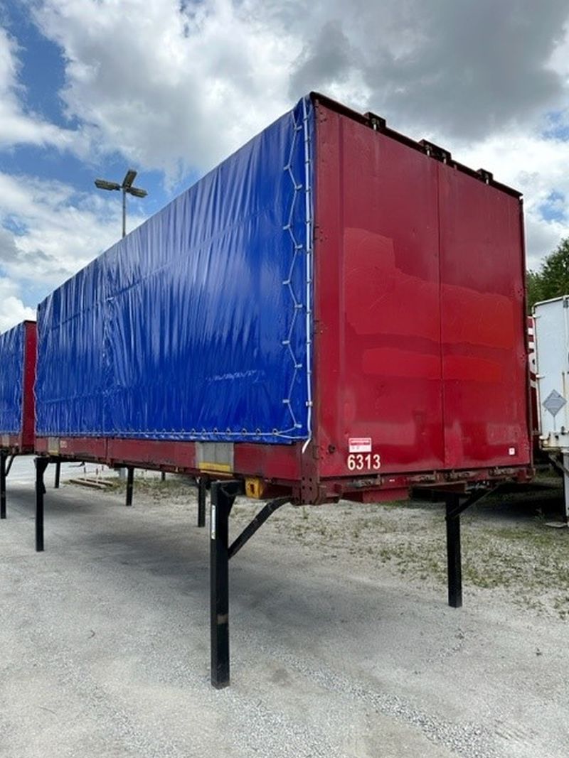 Wechselpritsche, Bordwände mit Plane | BDF-System, 7.450 mm lang, neue ROLLFIXPLANE in RAL 5002 Ultramarinblau,