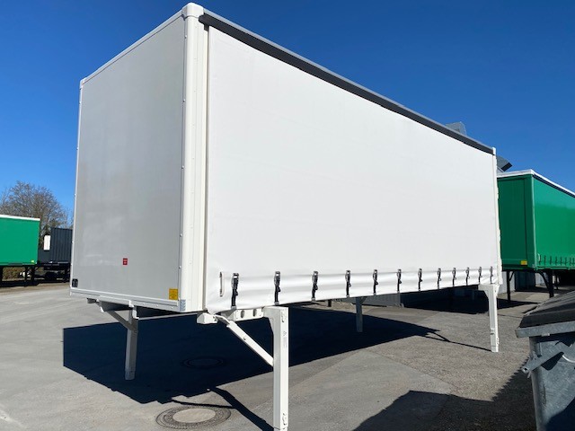 Wechselkoffer, Stahl Combi-Box | BDF-System 7.450 mm lang, LACK NEU in RAL 9010 weiß