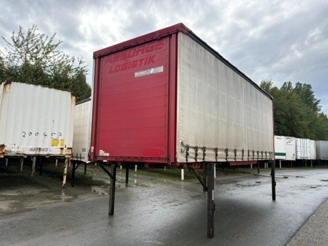 Wechselpritsche, Schiebeplane | BDF-System 7.450 mm lang, Farbe: rot/weiß