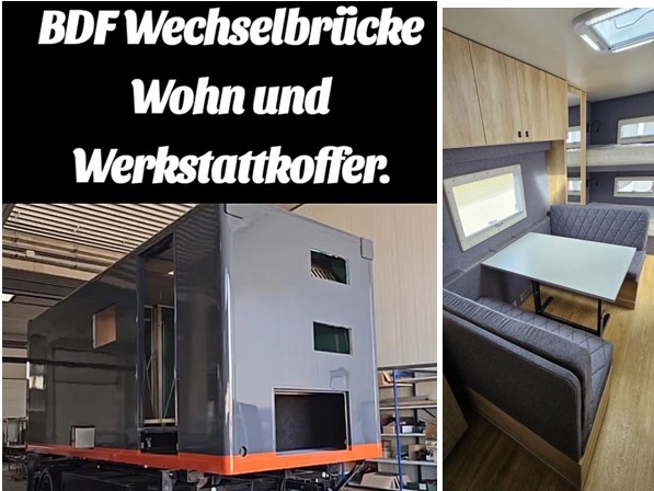 Wechselkoffer, Plywood | Work Camper, Modulux WorkHub745, mobile Arbeits- und Wohnkabine, Motor home