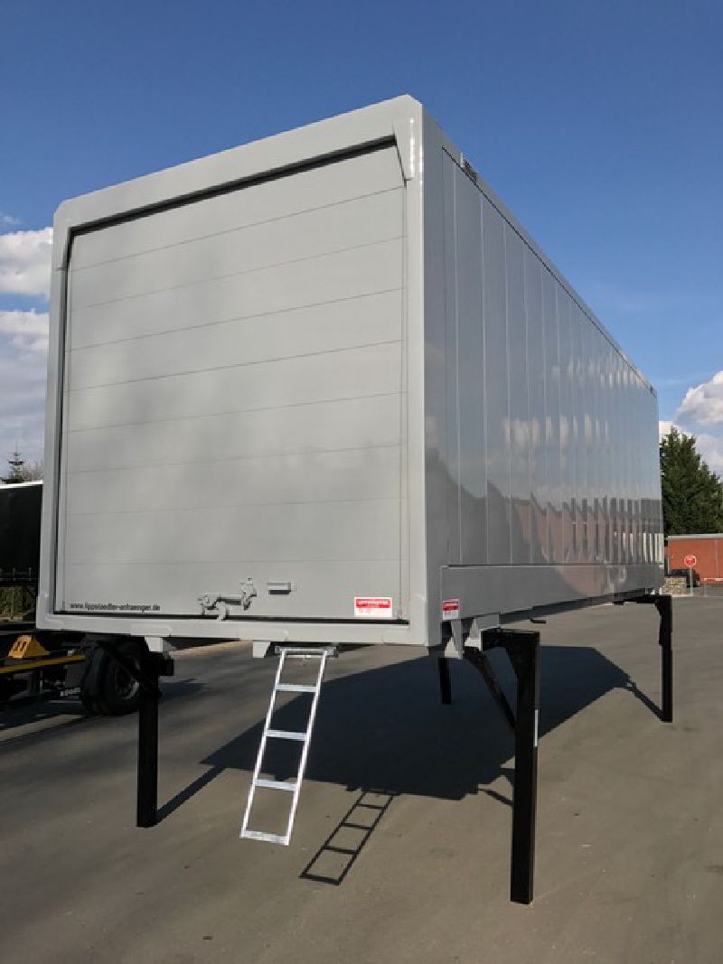 Wechselkoffer, Stahl glatt | BDF-System, 7.450 mm lang, LACK NEU!