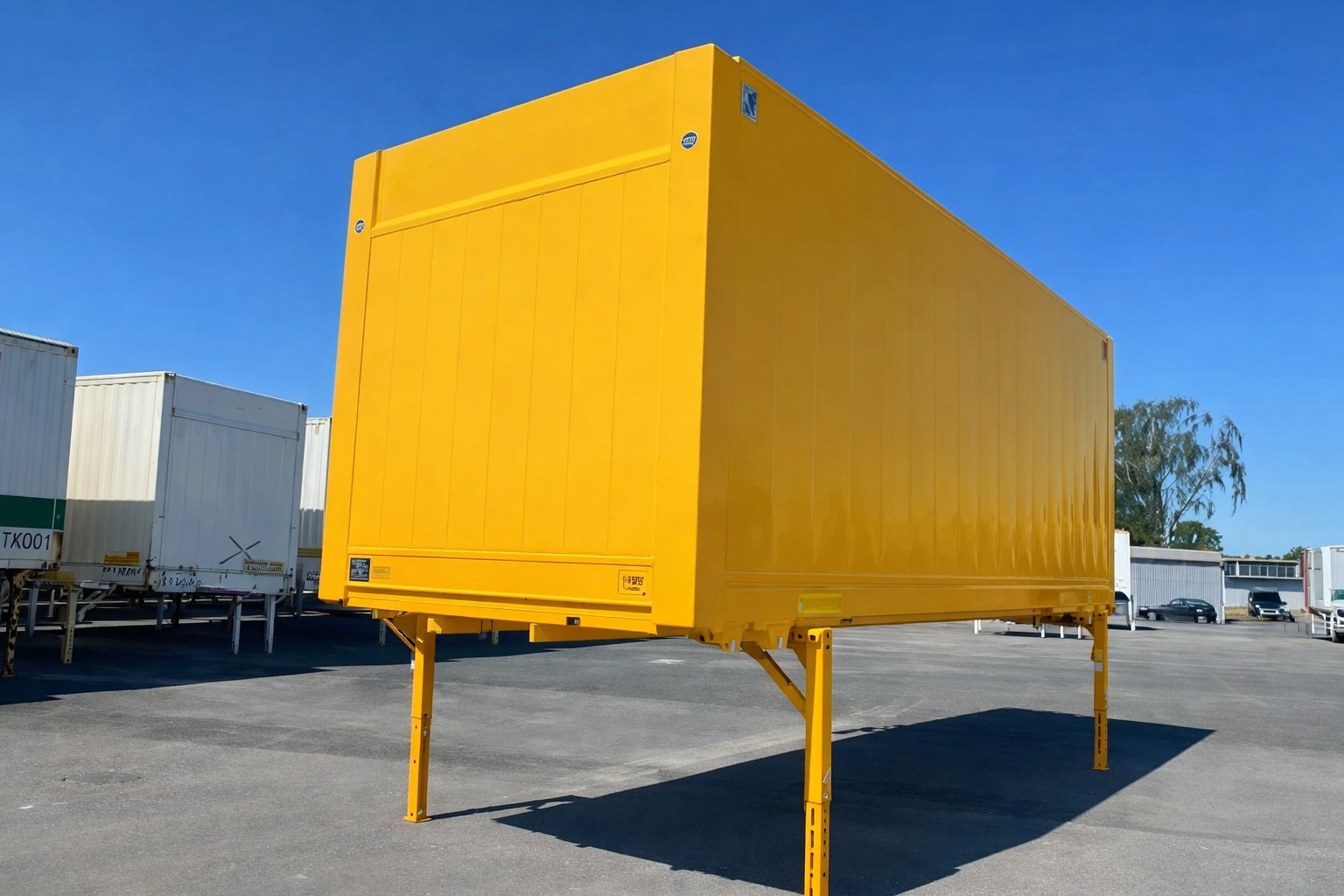 Wechselkoffer, Stahl glatt | BDF-System, 7.450 mm lang, FABRIKNEU