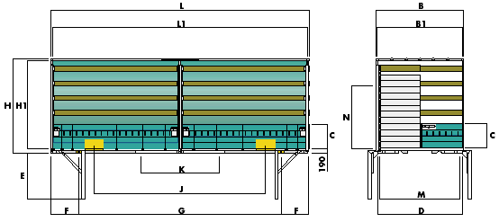 #LA132 - Bild: 1 | Swap body, side walls with tarpaulin | BDF-System, 7.450 mm lang, neue ROLLFIXPLANE in RAL 5002 Ultramarinblau,